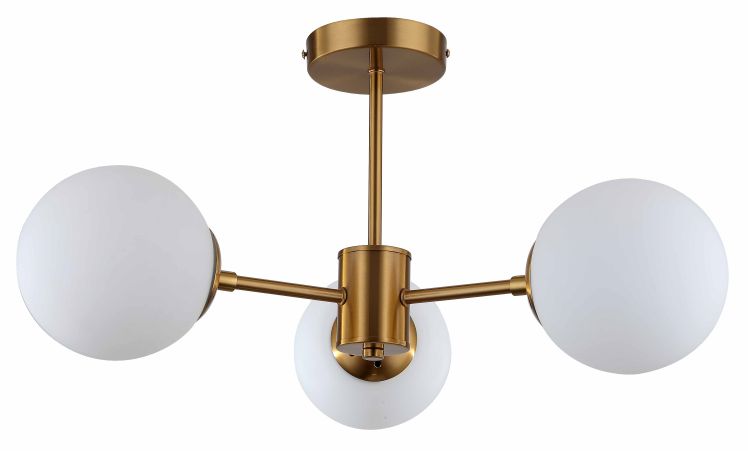 Light Prestige Roma lámpara de techo 3x40 W blanco-oro LP-1345/3PGD