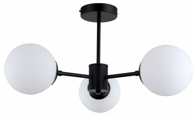 Light Prestige Roma lámpara de techo 3x40 W blanco-negro LP-1345/3PBK