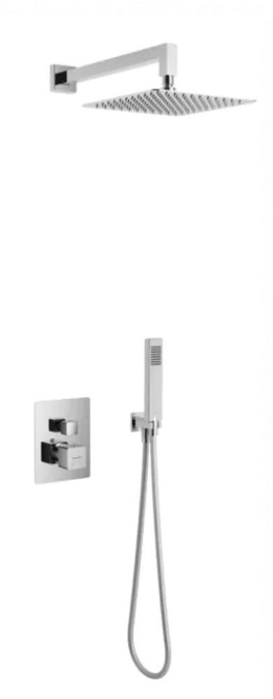 Excellent Keria conjunto de ducha empotrado con termostato con rociador con efecto lluvia cromo AREX.SET.2048CR