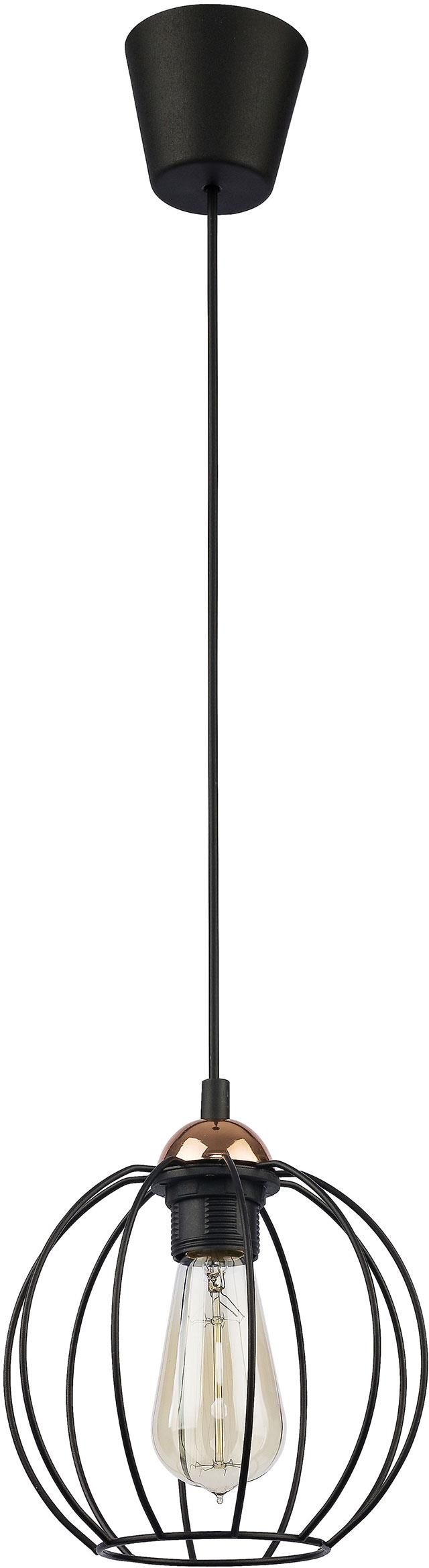 TK Lighting Galaxy lámpara colgante 1x15 W negro-cobre 1644