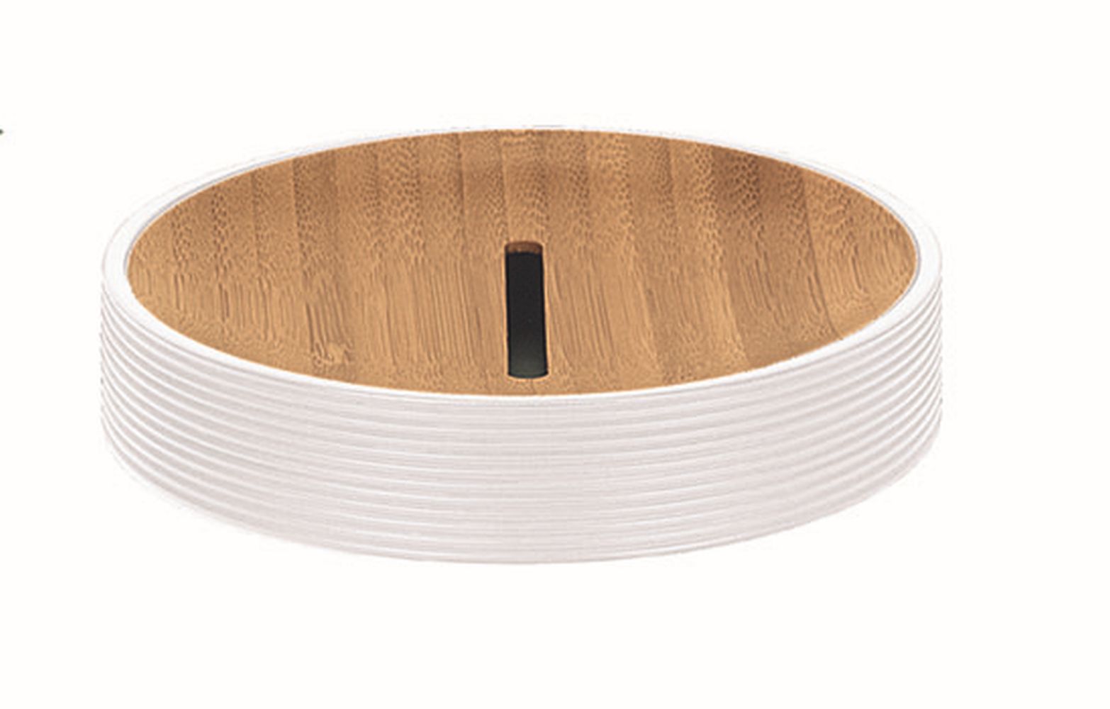 Kleine Wolke Kyoto jabonera sin soporte blanco-madera 5079100853