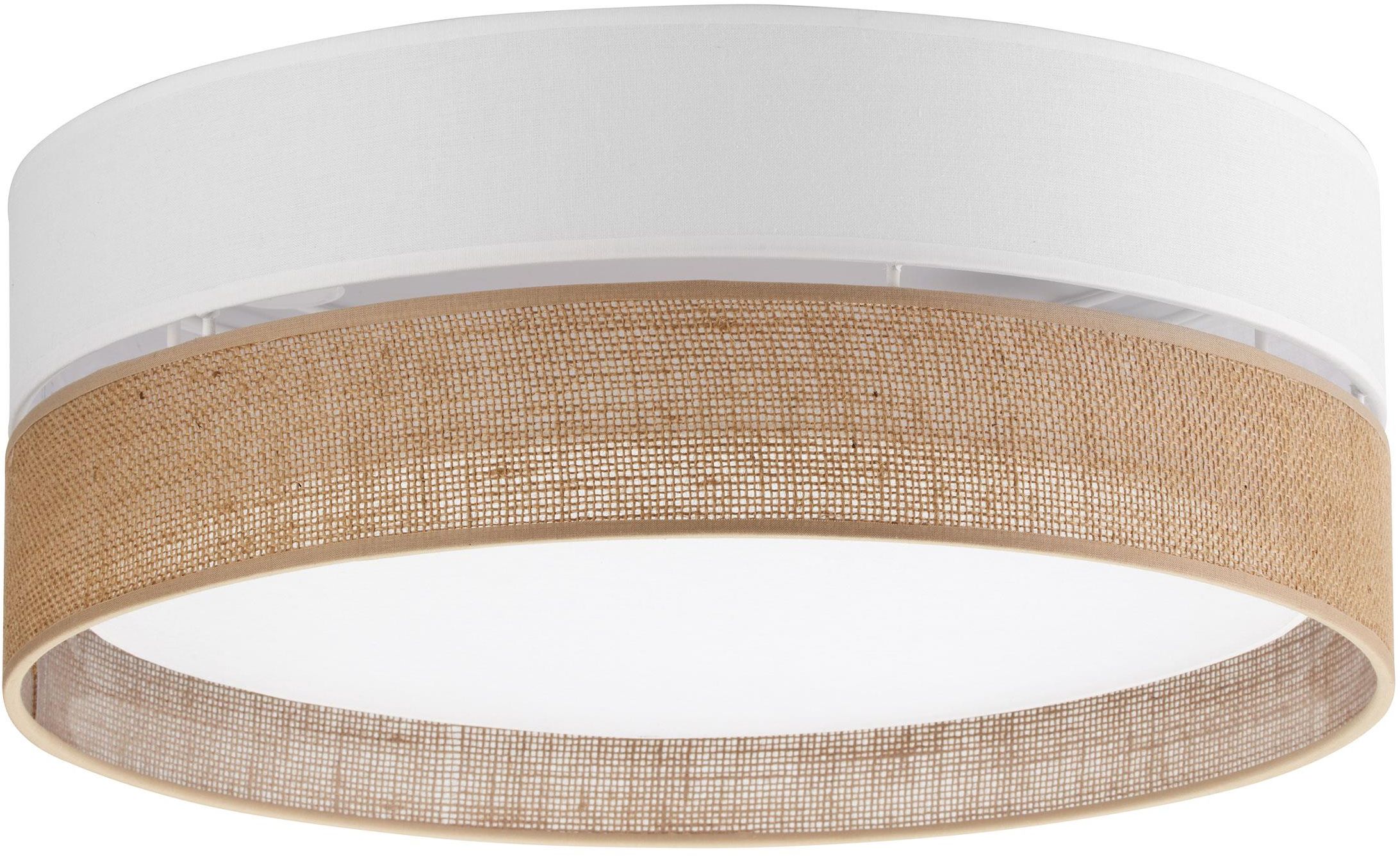 TK Lighting Linobianco plafón 3x15 W blanco-marrón 6577