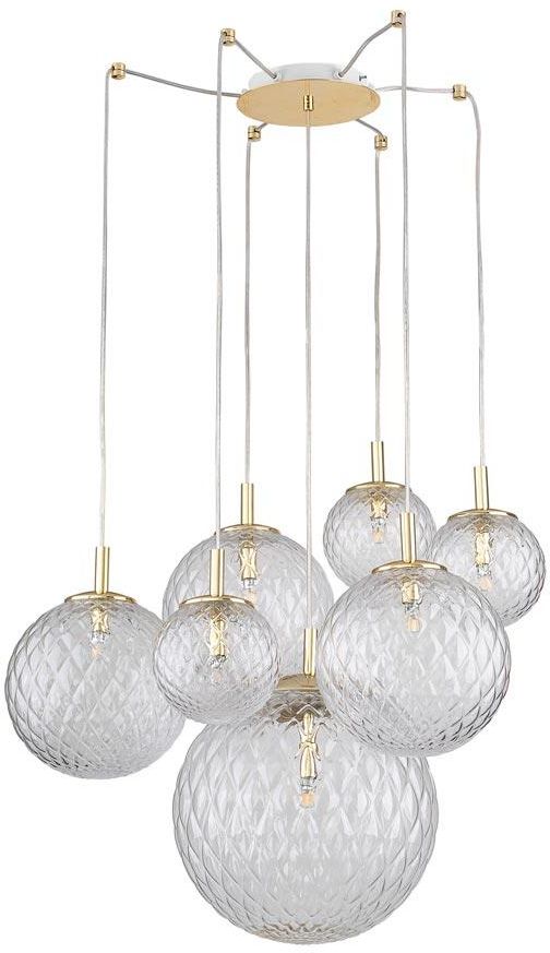 TK Lighting Cadix lámpara colgante x6 W oro 4608