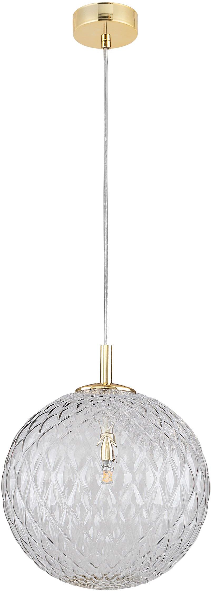 TK Lighting Cadix lámpara colgante 1x6 W transparente-oro 4610