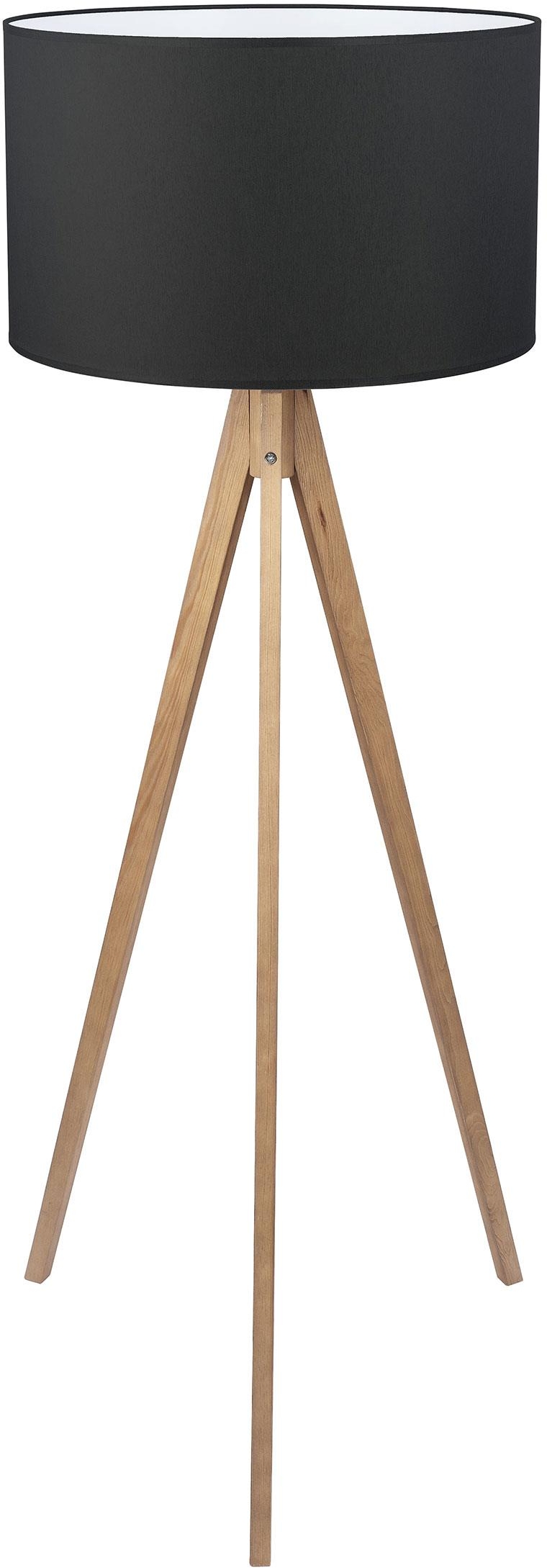 TK Lighting Treviso lámpara de pie 1x15 W negro-madera 5039