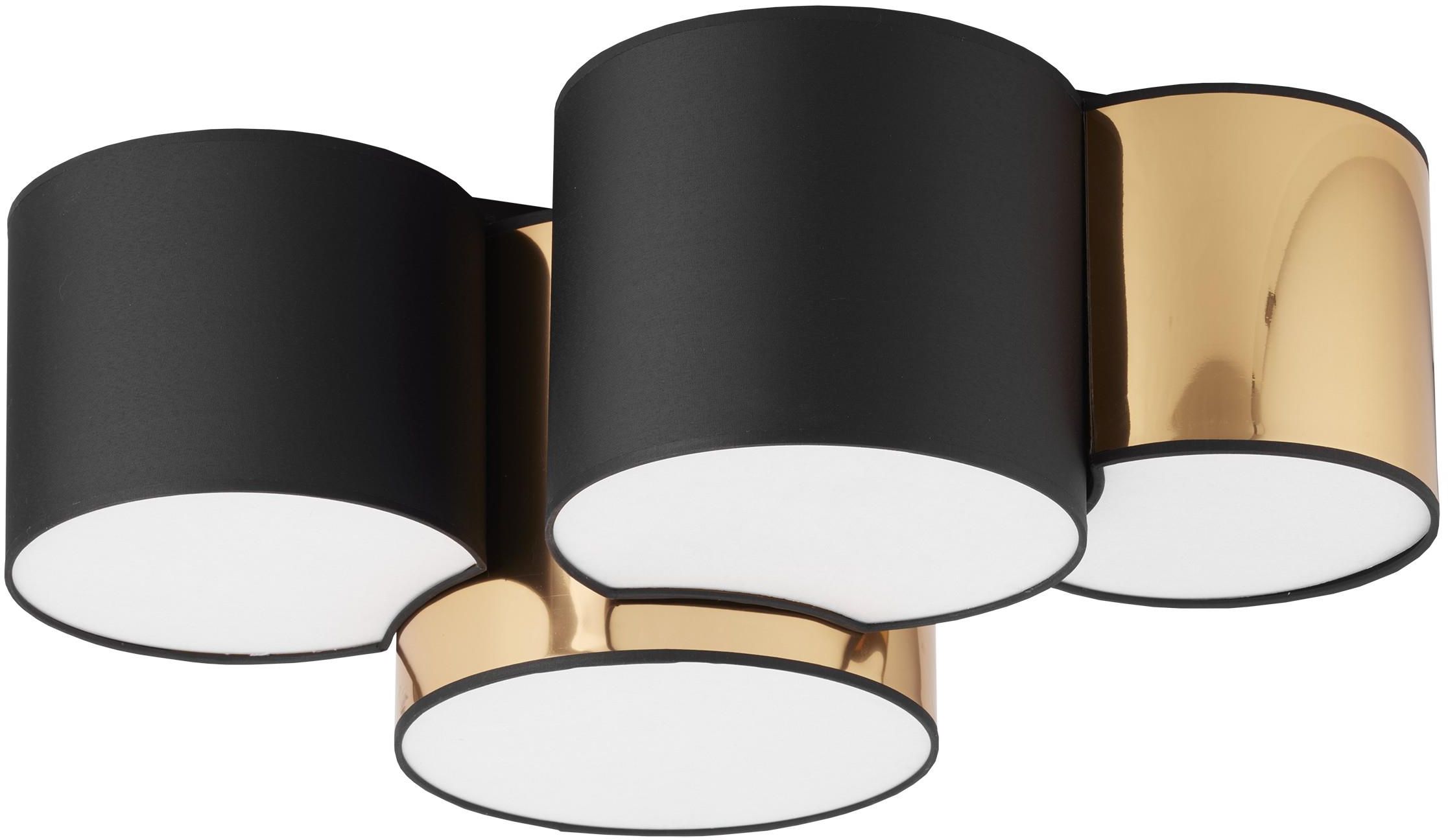 TK Lighting Mona plafón 4x15 W negro-oro 3446