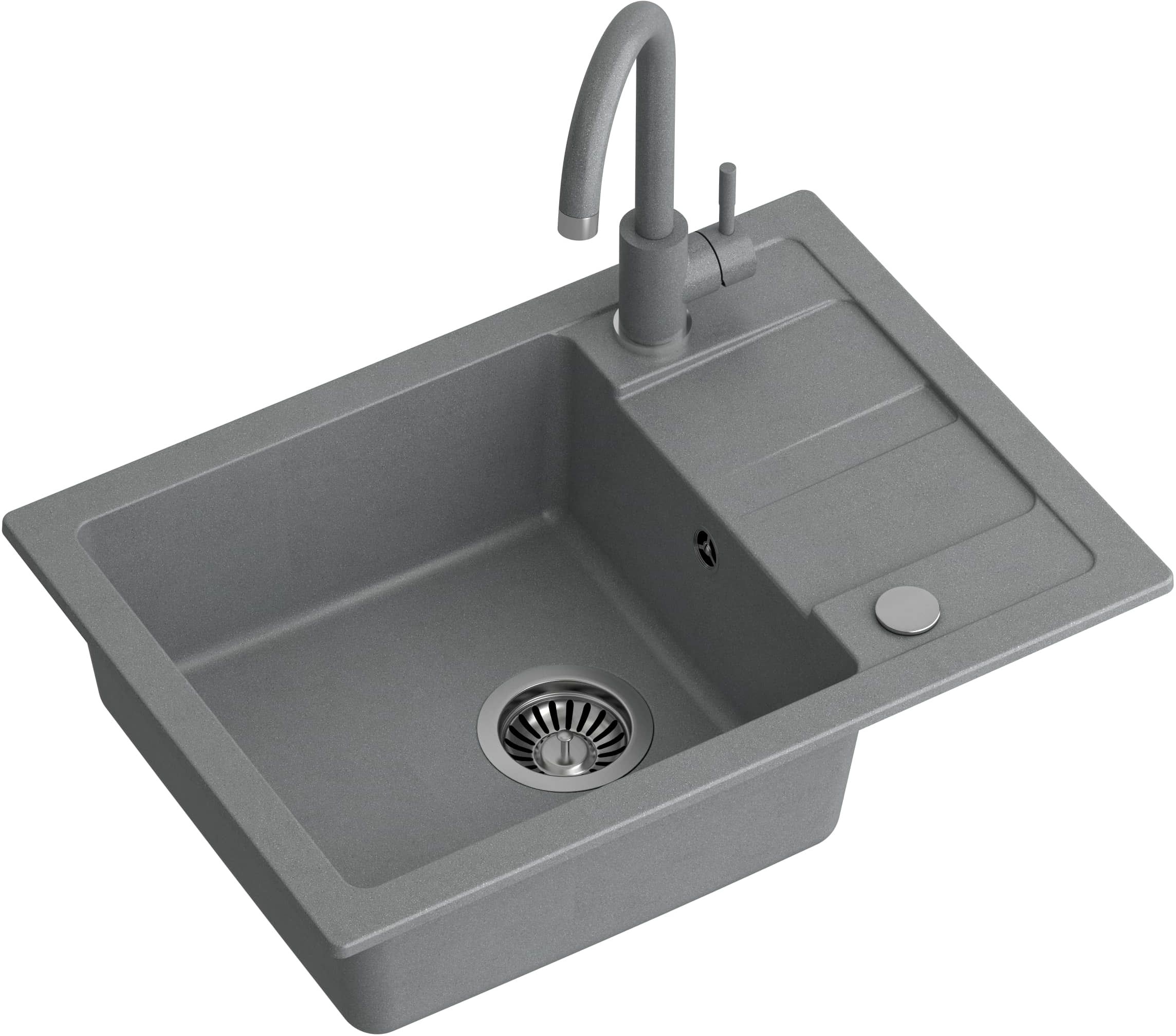Quadron Go Smart fregadero con grifo gris/ TQ6244GSSZ