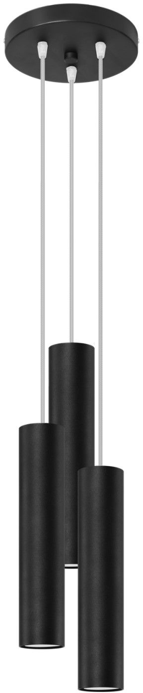 Sollux Lighting Lagos lámpara colgante 3x40 W negro SL.1079