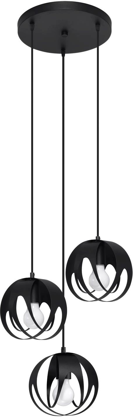 Sollux Lighting Tulos lámpara colgante 3x60 W negro SL.1088