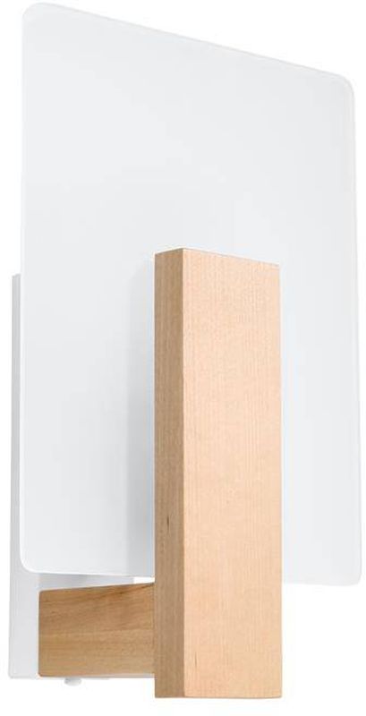 Sollux Lighting Lappo lámpara de pared 1x40 W blanco-madera SL.1094