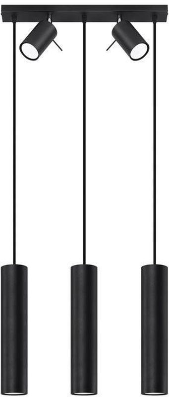Sollux Lighting Ring lámpara colgante 5x40 W negro SL.1099
