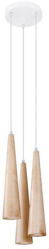 Sollux Lighting Sula lámpara colgante 3x40 W madera SL.1101