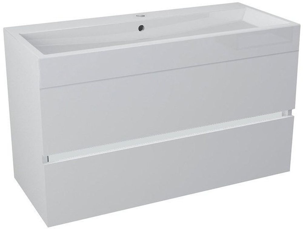 Sapho Largo armario 99x41x50 cm suspendido, para lavabo blanco LA101