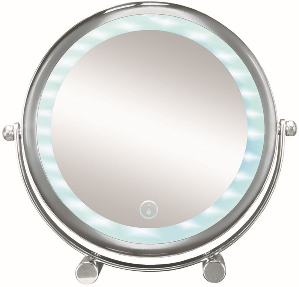 Kleine Wolke LED Mirror espejo cosmético 15x15 cm redondo con iluminación cromo 5886124886
