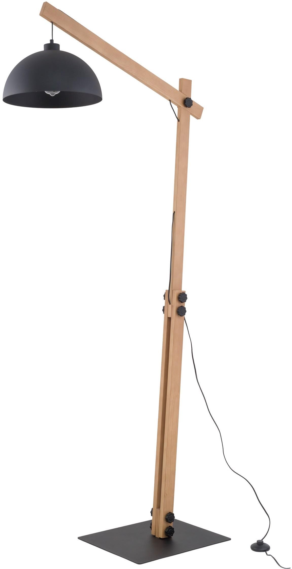 TK Lighting Orion lámpara de pie 1x15 W negro-madera 5582