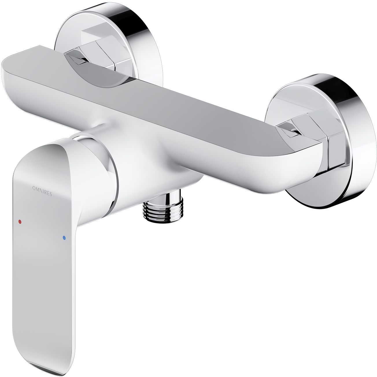 Omnires Sacramento grifo para ducha a pared cromo-blanco SC2340CRB