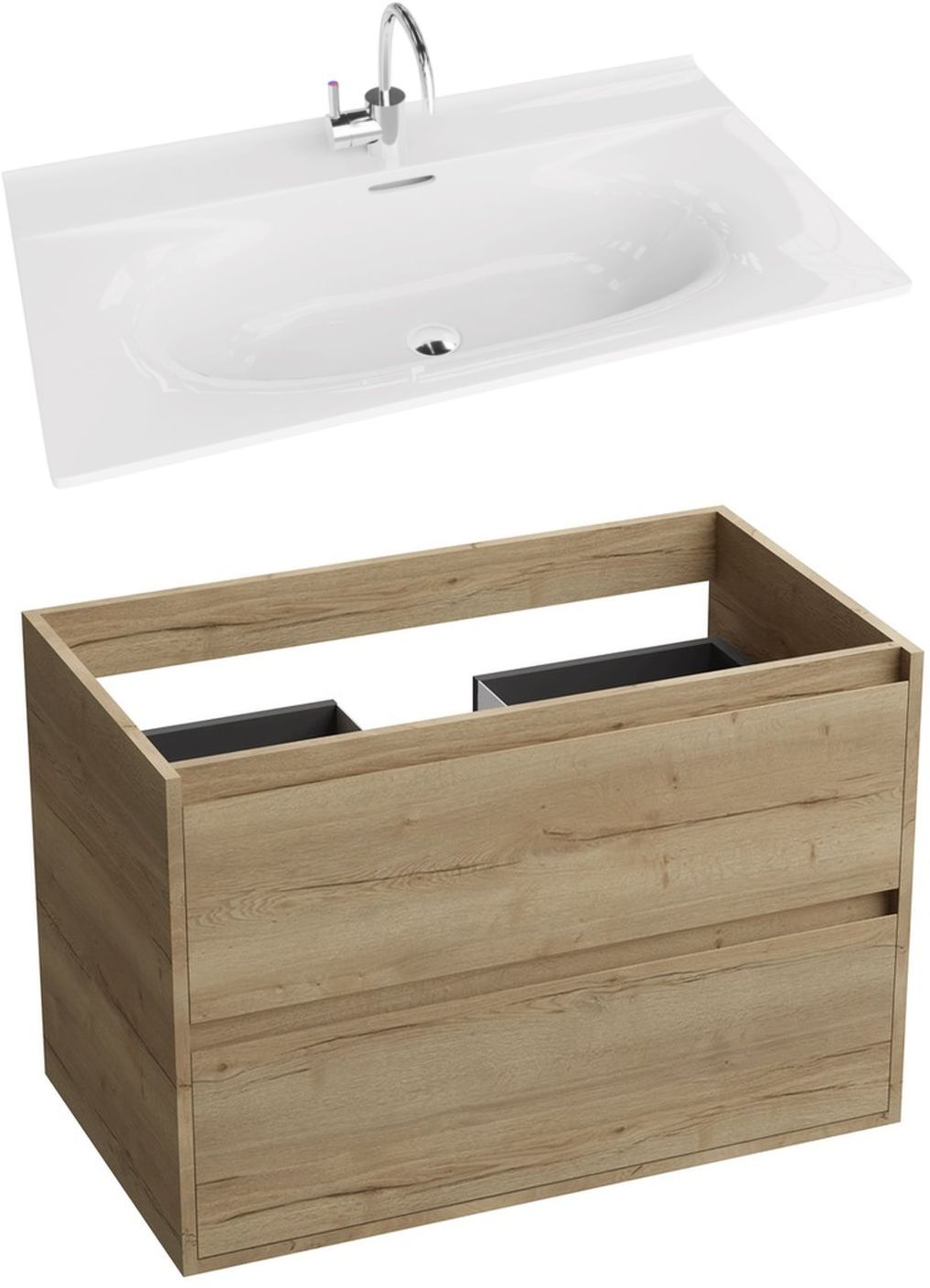 Conjunto armario LaVita Minnesota 5900378324409, lavabo LaVita Kolorado 5908211416212