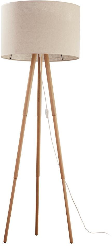 TK Lighting Tokyo lámpara de pie 1x15 W madera-beige 5284