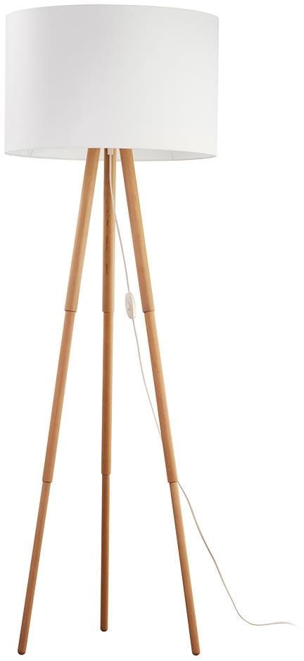 TK Lighting Tokyo lámpara de pie 1x15 W blanco-madera 5299