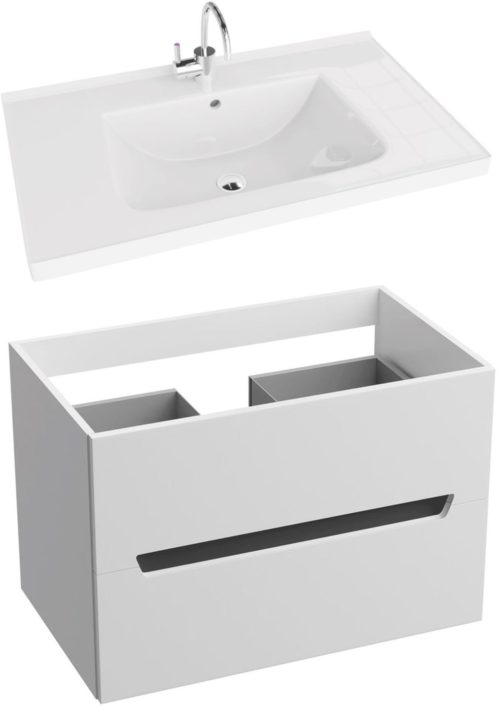 Conjunto armario LaVita Kansas 5900378314431, lavabo LaVita Kansas 5908211416175