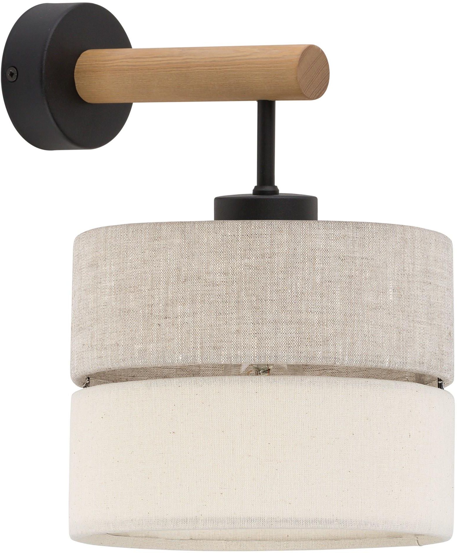 TK Lighting Eco lámpara de pared 1x15 W negro-gris-madera-beige 5776