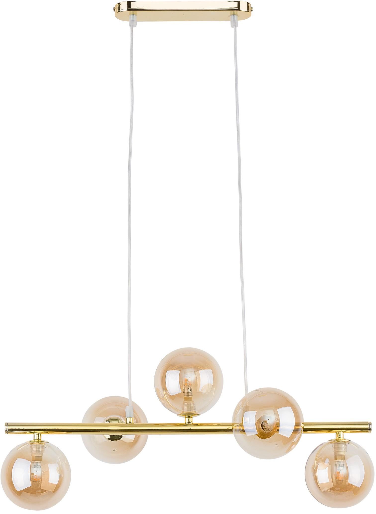TK Lighting Estera lámpara colgante 5x6 W oro 4549