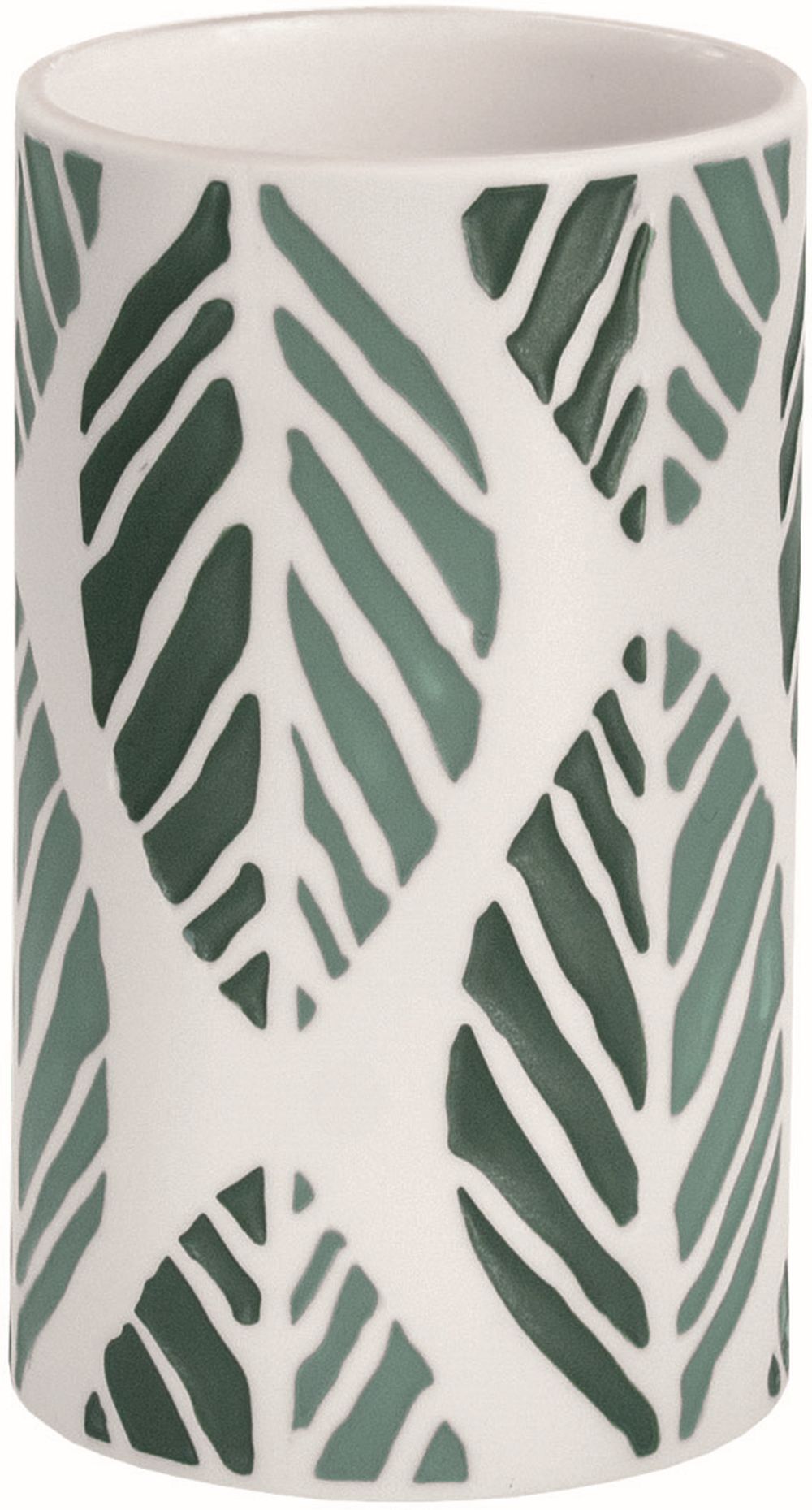 Kleine Wolke Leaf vaso para cepillos de dientes blanco-verde 8031697852