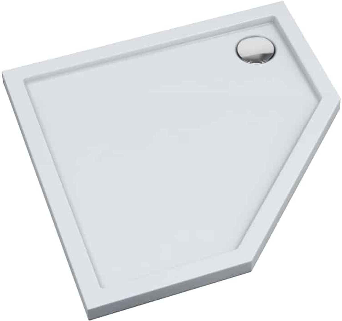 Schedpol Caspar New plato de ducha pentagonal 80x80 cm blanco 3.2397