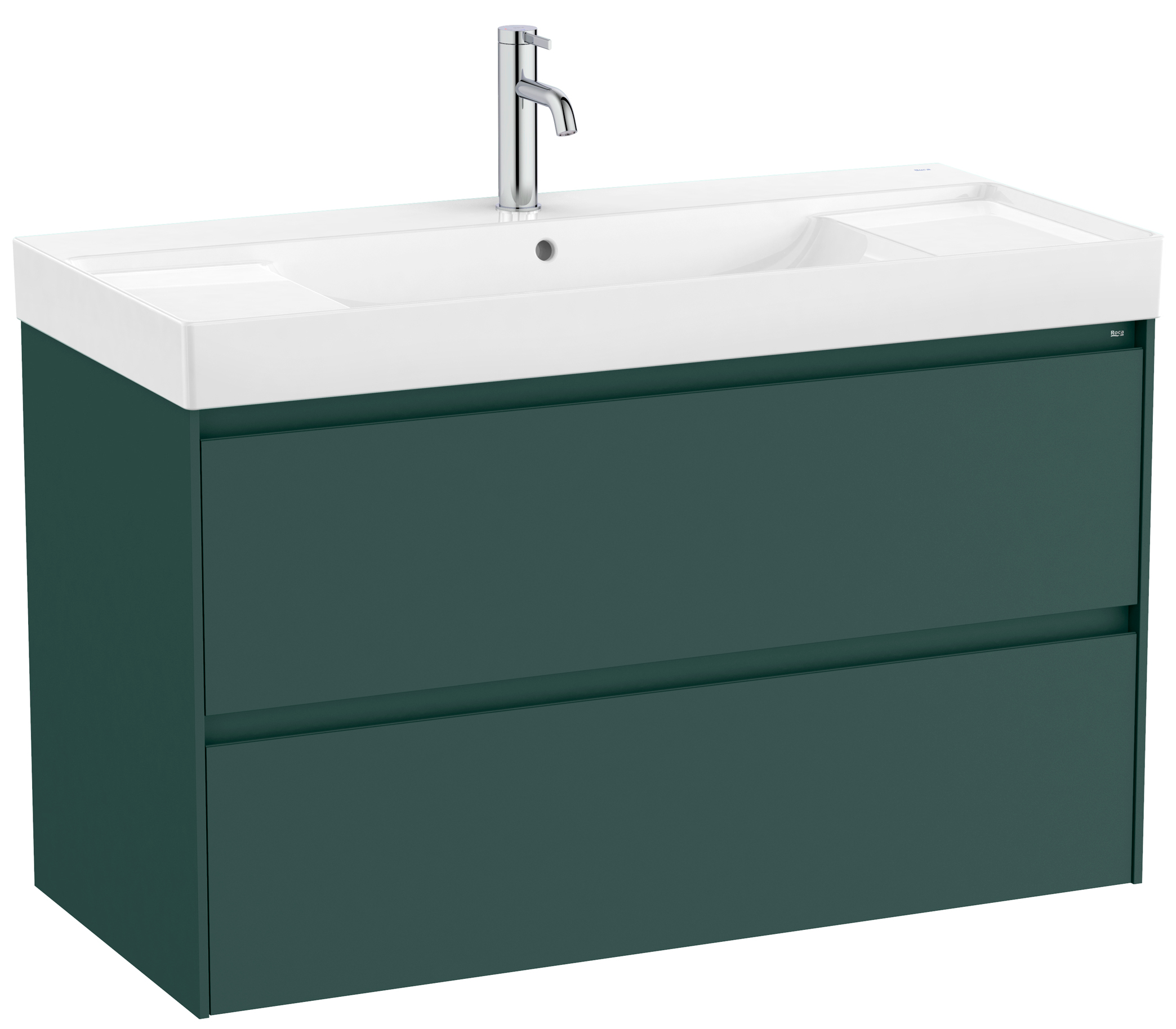 Roca Ona lavabo con mueble 100 cm verde A851693513
