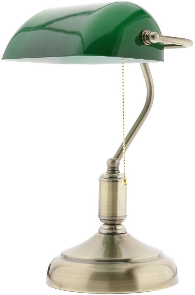 Abigali Home lámpara para escritorio 1x40 W latón-verde BANKER