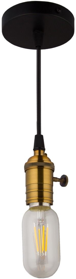 Abigali Edison lámpara colgante 1x40 W negro-latón ZA-2