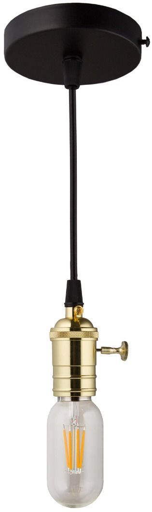 Abigali Edison lámpara colgante 1x40 W negro-oro ZA-1