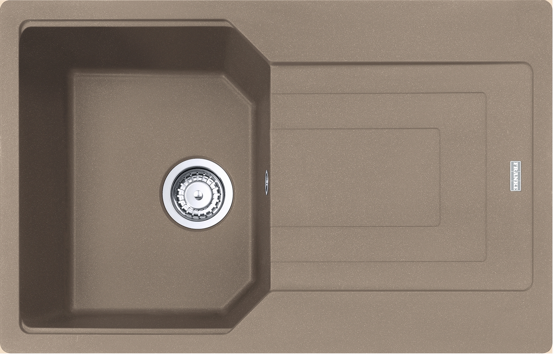 Franke Urban fregadero de granito 78x50 cm marrón 114.0686.750