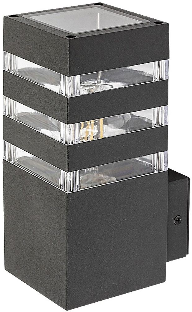 Rabalux Ankara lámpara de pared para exteriores 1x12 W transparente-antracita 7379