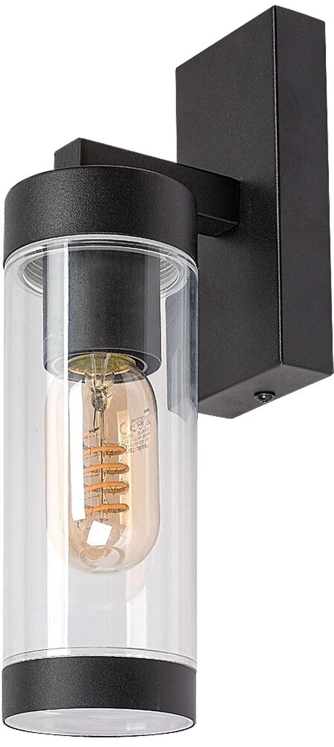 Rabalux Kolta lámpara de pared para exteriores 1x12 W negro-transparente 7386