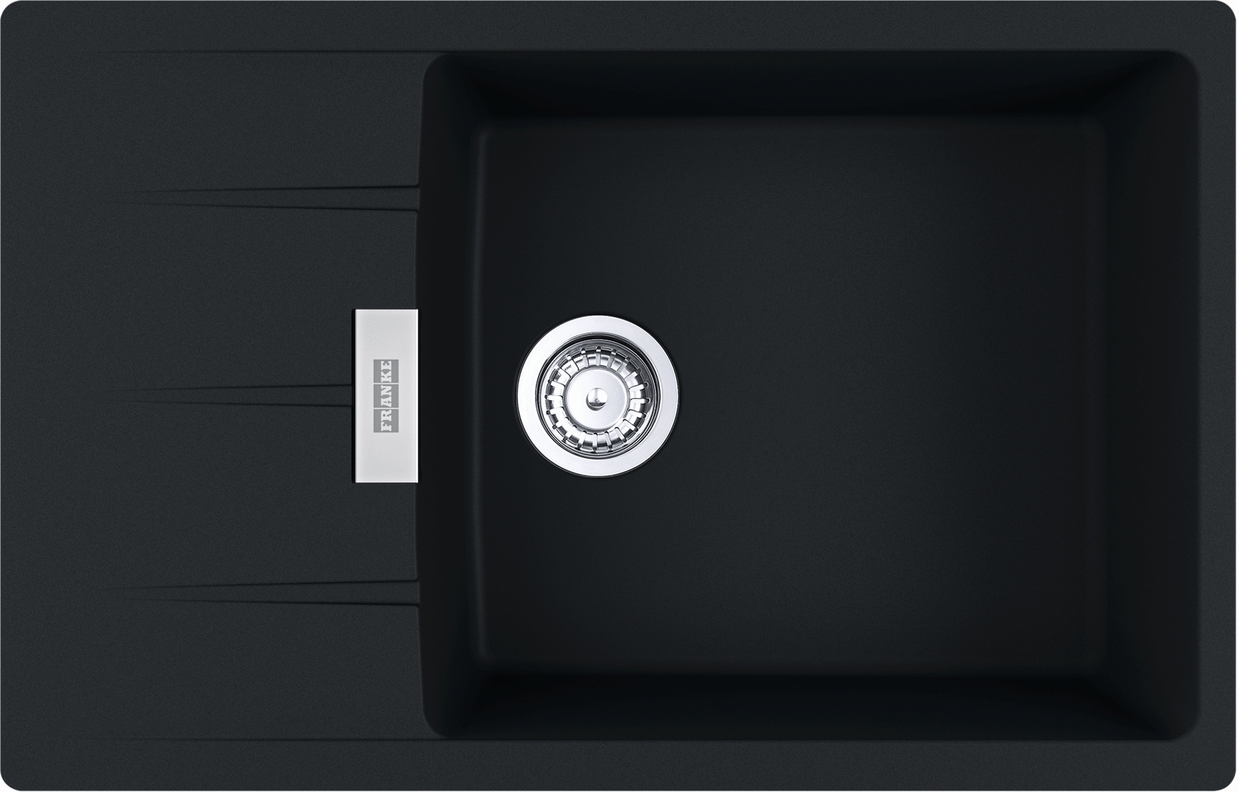Franke Centro fregadero de granito 78x50 cm negro 114.0687.323