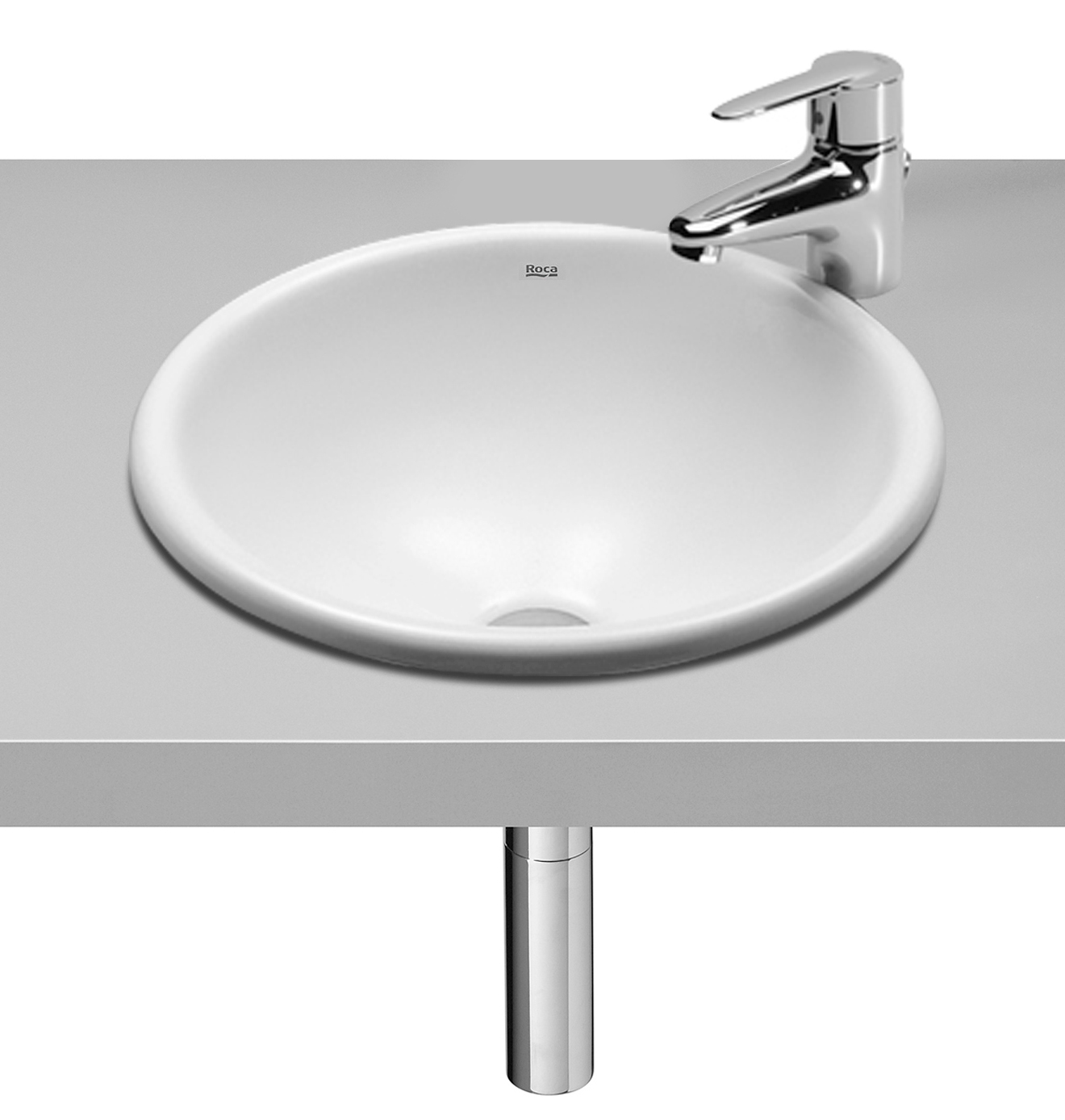 Roca Foro lavabo 36x36 cm circular empotrado blanco A327880000