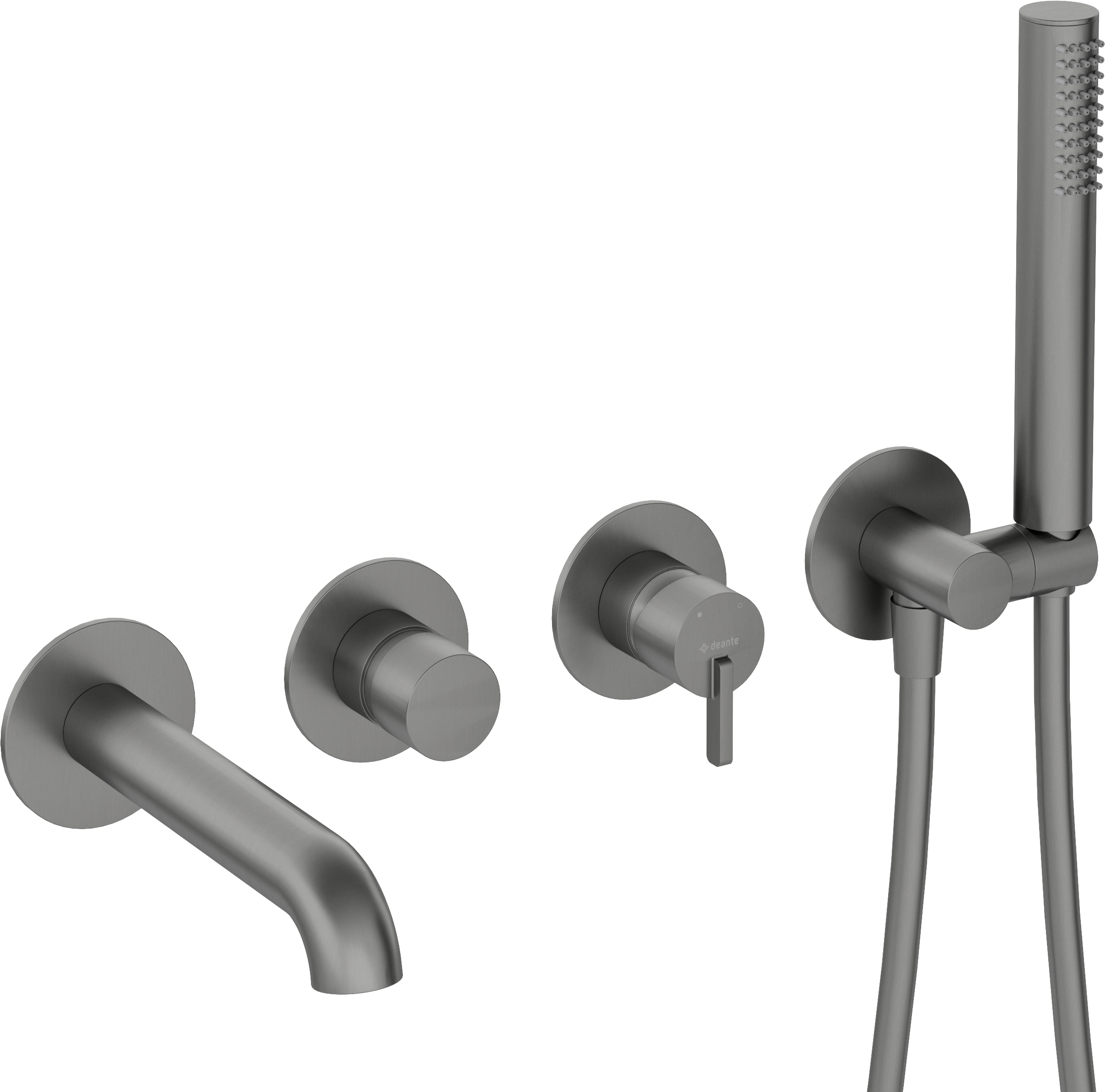 Deante Silia grifo de bañera y ducha empotrado grafito BQSD18P