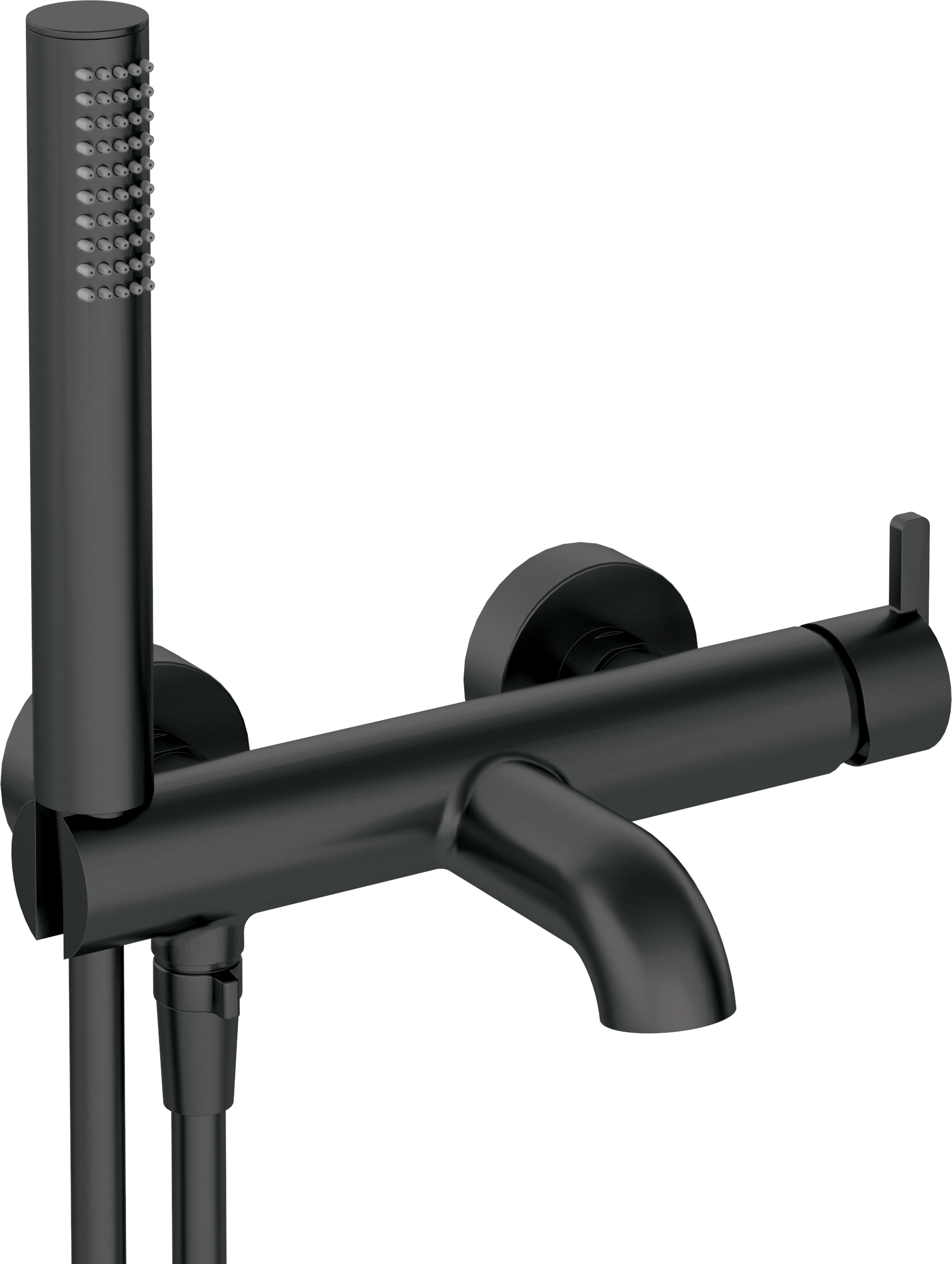 Deante Silia grifo de bañera y ducha a pared negro BQSN11M