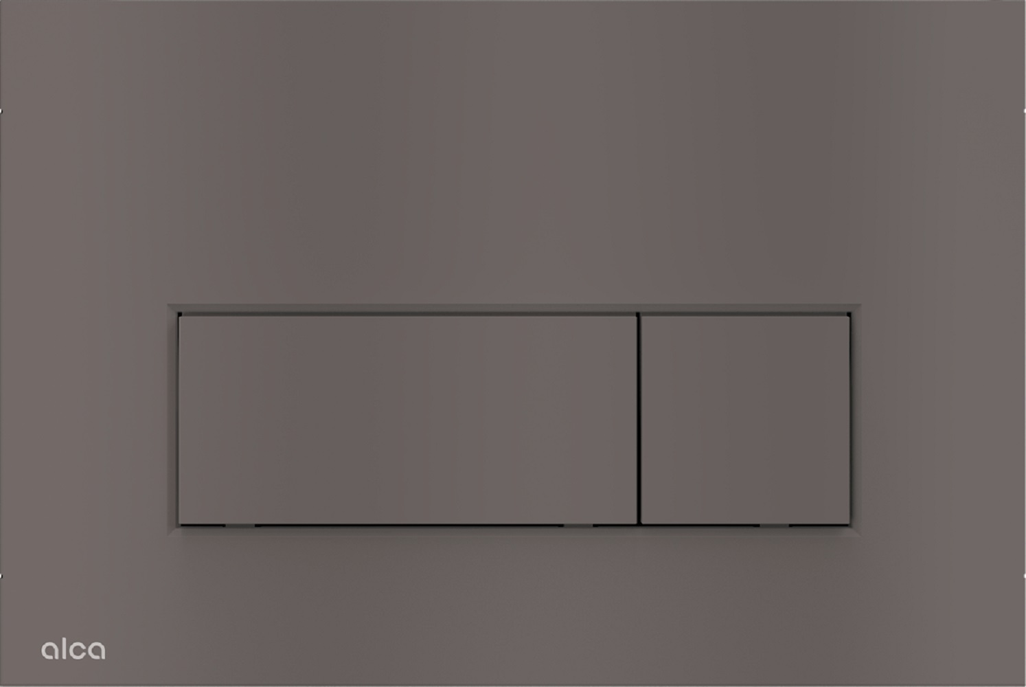 Alca Thin botón de descarga para WC negro-acero M57-GM-M