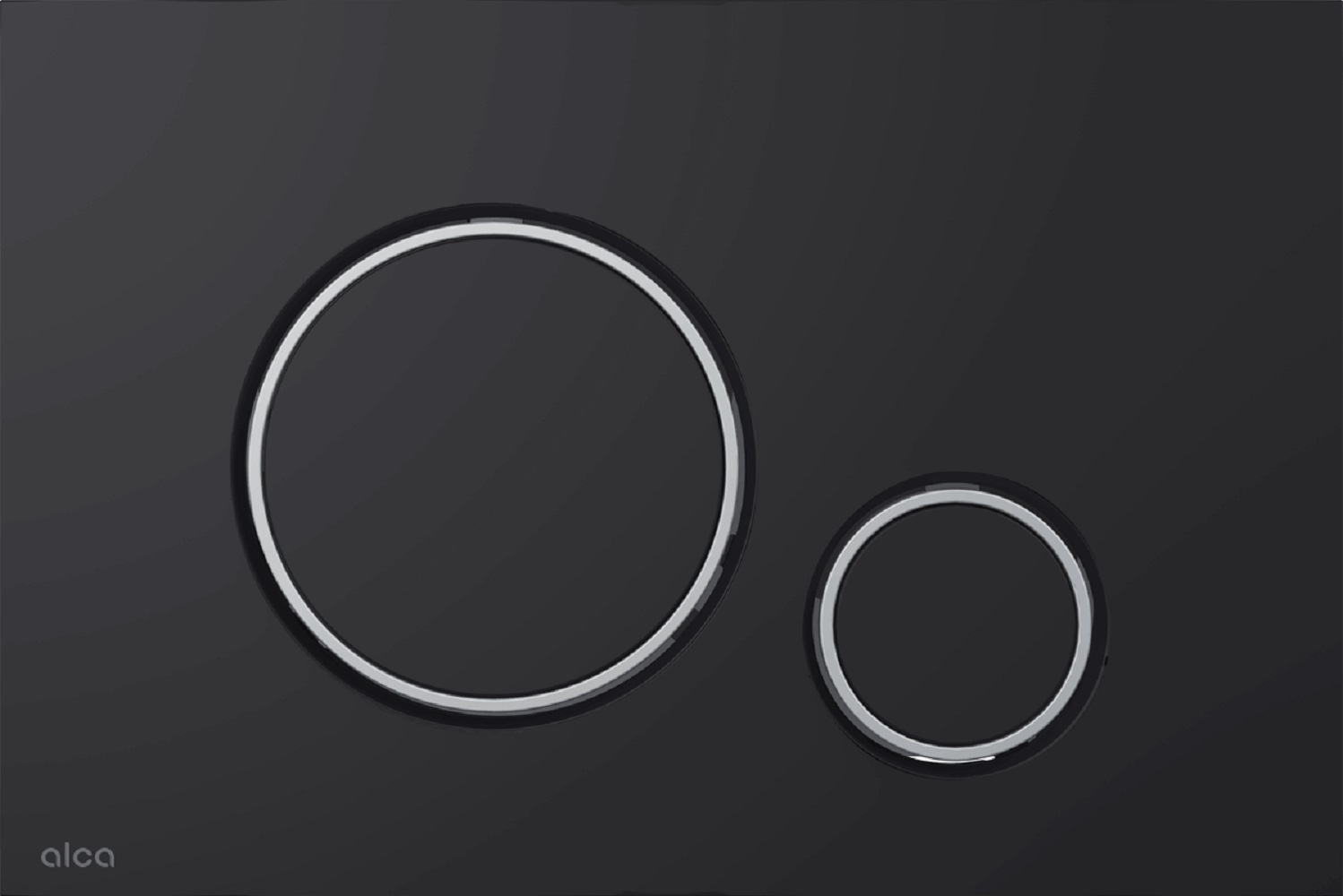 Alca Thin botón de descarga para WC negro M778