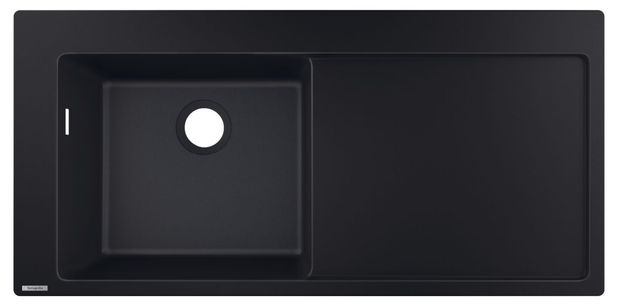 Hansgrohe S 51 fregadero de granito 105x51 cm negro 43330170