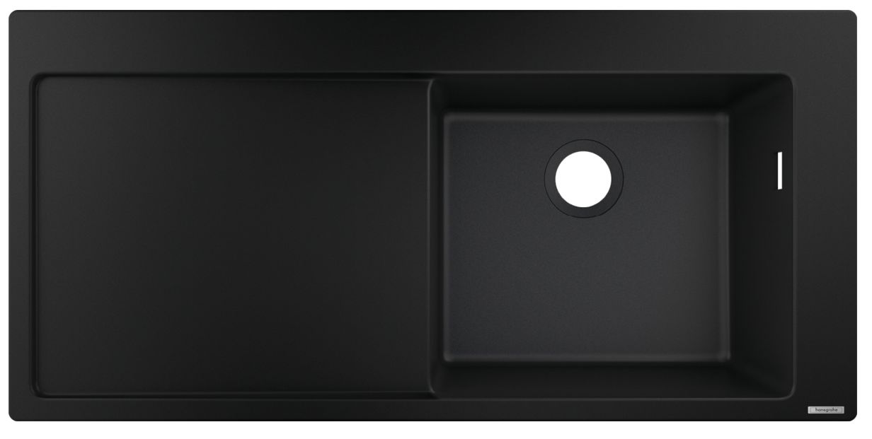 Hansgrohe S 51 fregadero de granito 105x51 cm negro 43314170