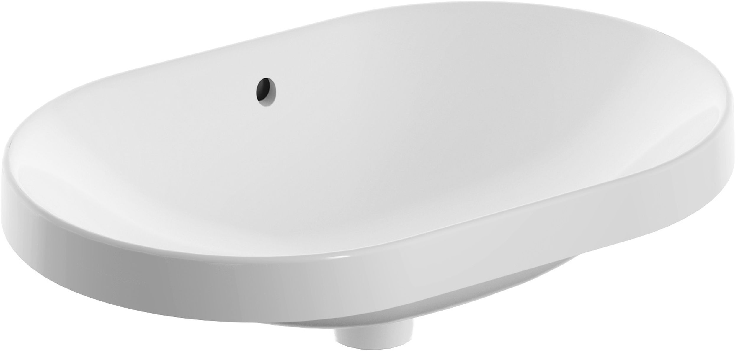 Geberit Variform lavabo 60x40 cm oval empotrado blanco brillante 500.729.01.2
