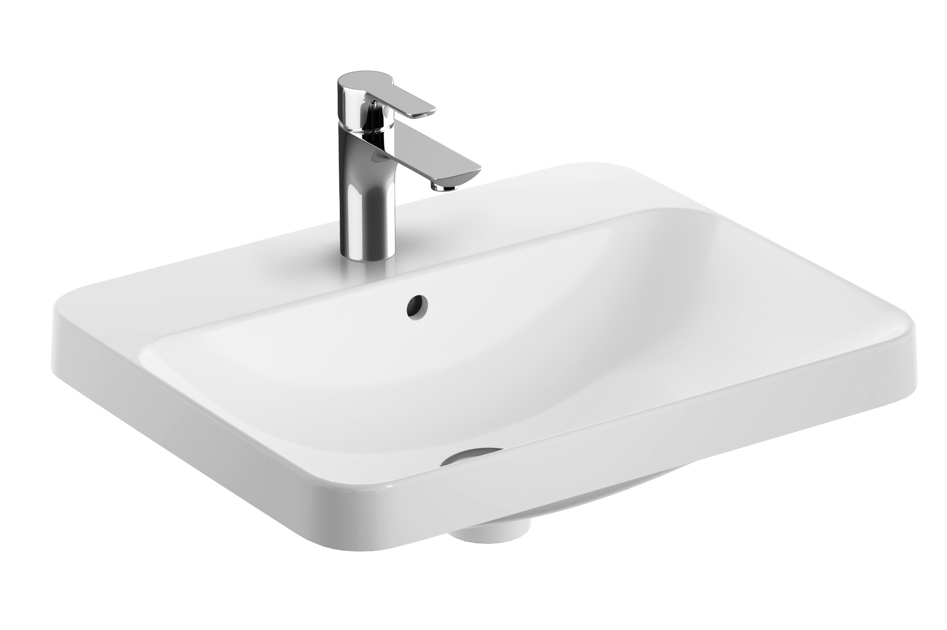 Geberit Variform lavabo 55x45 cm rectangular empotrado blanco 500.740.01.2