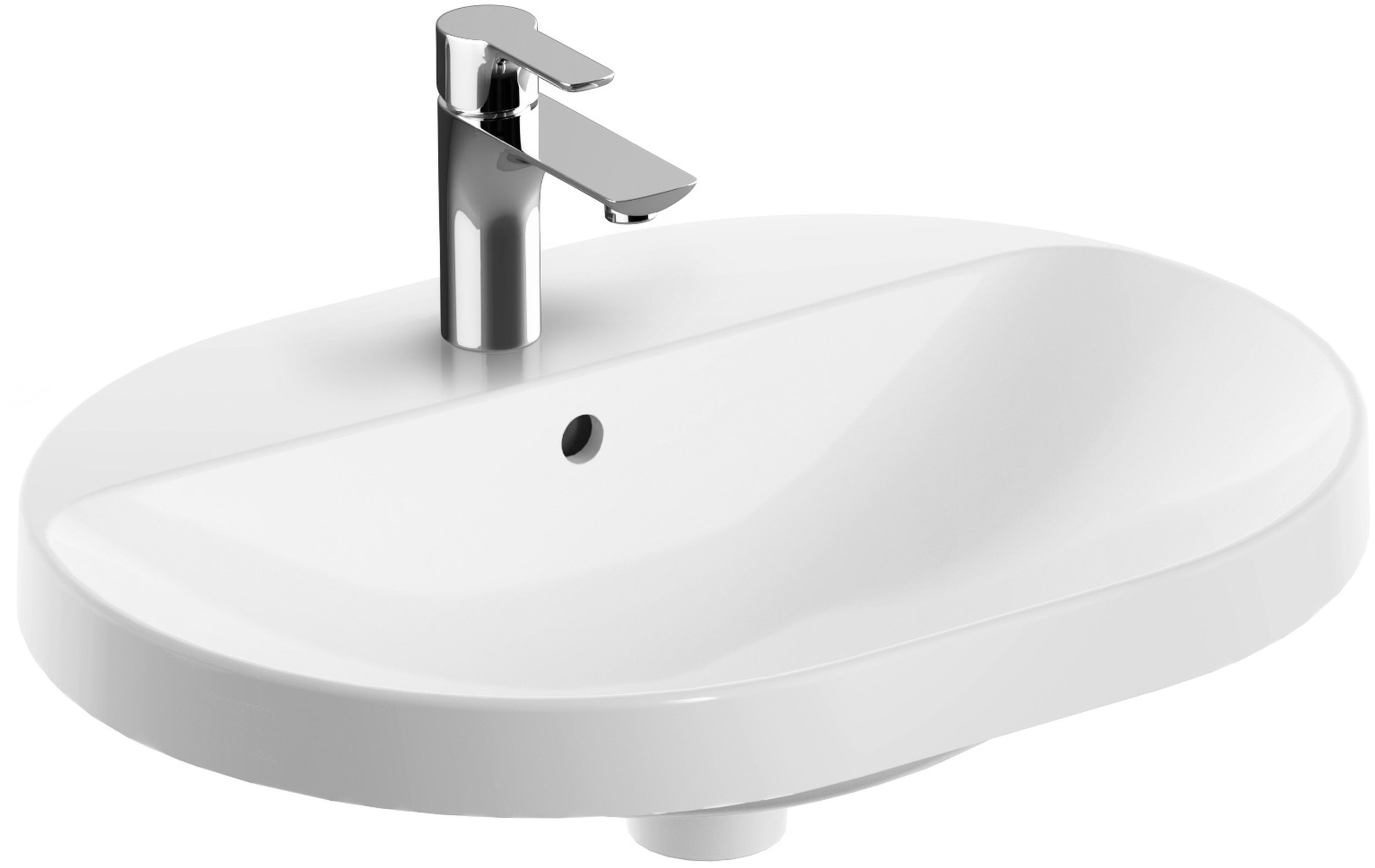 Geberit Variform lavabo 60x45 cm oval empotrado blanco 500.733.01.2
