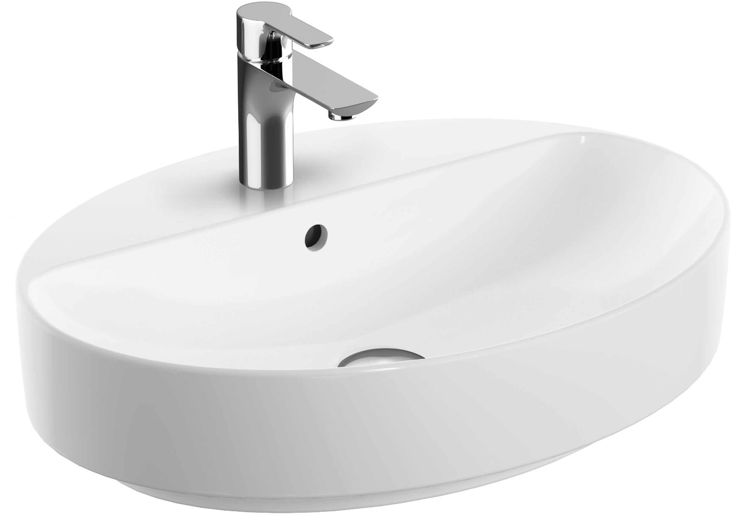 Geberit Variform lavabo 60x45 cm oval para mueble-sobre encimera blanco 500.772.00.2