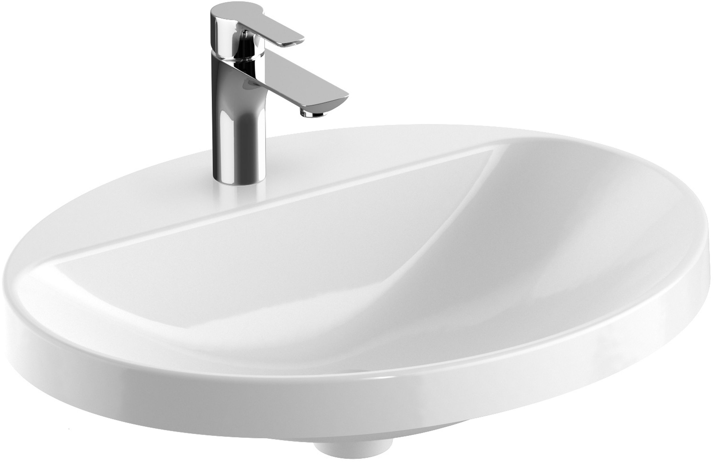 Geberit Variform lavabo 60x48 cm oval empotrado blanco 500.726.01.2