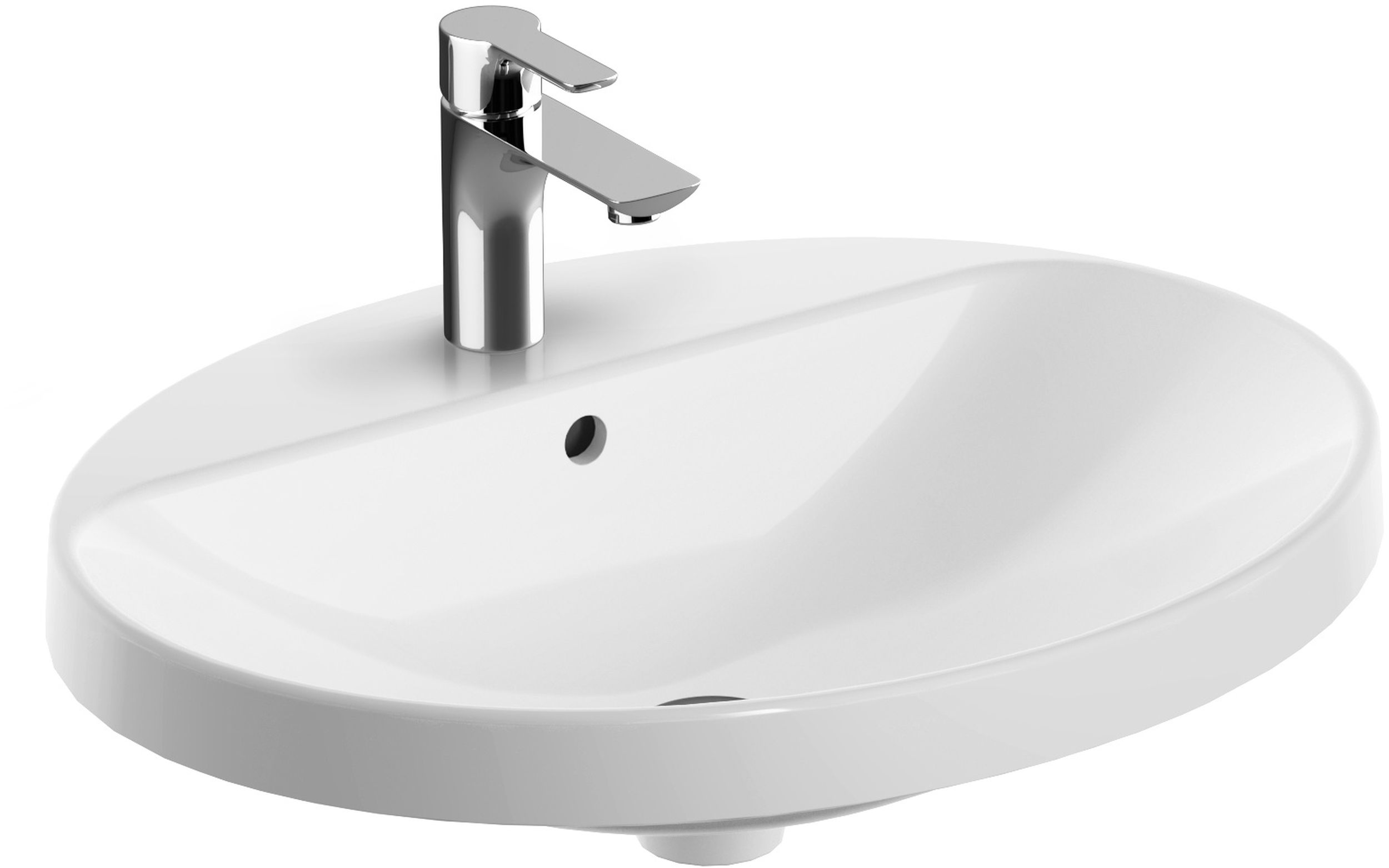 Geberit Variform lavabo 60x48 cm oval empotrado blanco 500.725.01.2