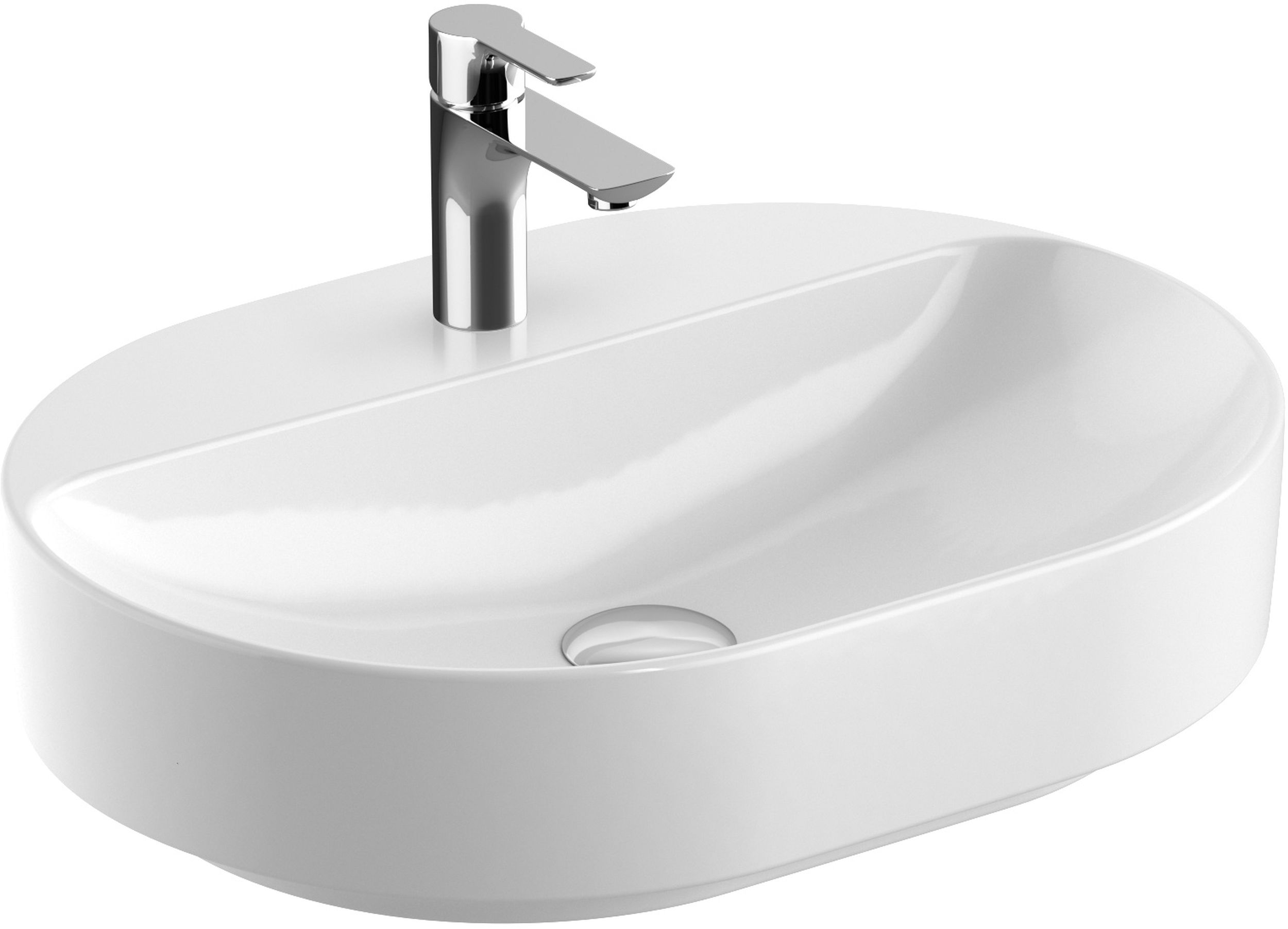 Geberit Variform lavabo 60x45 cm oval para mueble-sobre encimera blanco 500.778.01.2